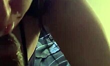 ginger, this horny amateur girlfriend, loves sucking her friend's big black cock deep in her throat at home