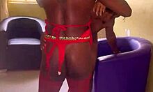 Horny lady in red craves licking, cunnilingus, and hard fucking on shaved pussy