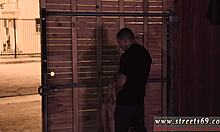 Bound teen 18+ dominated with ass toy outdoors