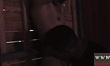 Bound teen 18+ dominated with ass toy outdoors