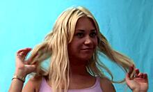 Blonde teen Lidsey poses with small tits for you