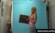 Blonde teen Lidsey poses with small tits for you