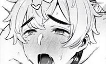 moaning during bisexual masturbation with cum