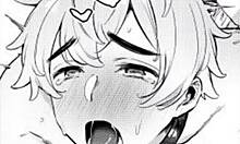 moaning during bisexual masturbation with cum