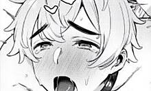 moaning during bisexual masturbation with cum