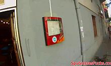 Picked up a Euro cutie for hidden cam action. Her small 18+ tits got jizzed!