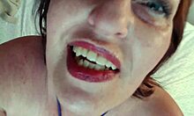 Young friend visits redhead mature