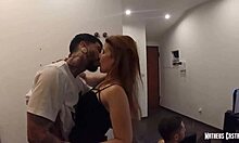Redhead Pornstar Teasing Facial Cumshot with Two Friends During PS5 Game