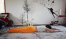 yoga lesson with friend focusing on flexibility and poses