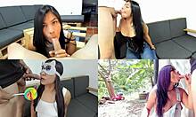 Spectacular Blowjobs with Cumshots Outdoor