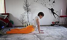 yoga lesson with friend focusing on flexibility and poses