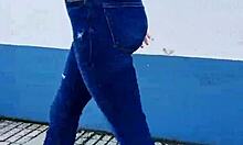 Sexiest Walking Ever On Street Braless!