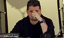 Lesbians engage in a wrestling match before transitioning to oral play.