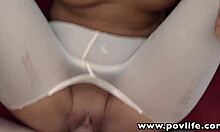 Emily Austin Gives POV Blowjob with Perky Tits