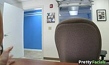 This quiet innocent girl gets a cum facial from Sephora Amor in amateur scene