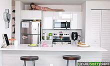 kara with braces gets picked up by the stud who slides his girthy prick deep into her cunt