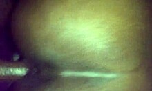Ebony amateur gets anal doggystyle assfucking