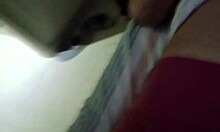 She's touching herself while her roommate plays in the studio!