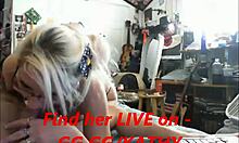 in a cozy webcam session, a cute teen girl teases and sucks a hard cock until he cums