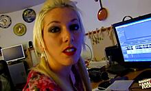 Perky Tits Bounce While Boyfriend Fucks Blonde's Asshole in Cowgirl