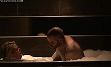 in the bath, this chubby bbw amateur starts a striptease, ripping her clothes to play with her big boobs