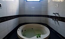 Slut Anal Webcam Voyeur Cumshot with Black College Amateurs in Bathtub Part 1