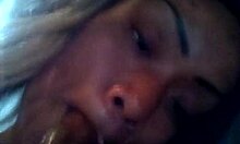 pov blowjob leads to hot swallow in this amateur scene 😏