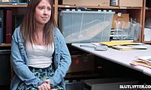 Shoplifter Mads Flores tried stealing clothes from the store, but things got steamy with the security guard.