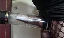 Bisexual crossdresser pumps up for bigger action!