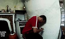 Turning On The Kitchen Stove With My Hot Cock While Fucking Her Pussy Hard.