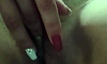 She Shows Off Her Wet, Hairy Pussy For Amateur Masturbation Fun. Enjoy The Close-Up View.