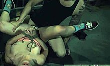 Bound teen experiences extreme domination and orgasm at the bar with first-time guys.