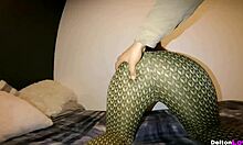 Petite latina babe bent over for intense doggystyle cumshot orgasm after dinner