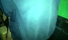 Latina Amateur Gets Thong Pulled Aside for Kitchen Couch Action