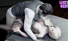 young secretary learning at desk