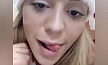 Happy Christmas wishes from a tattooed blonde model