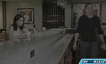 Is this cute teen ready for her father-in-law's tight action?