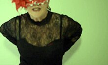 Scarlet Rips Clothes Off in Horny Striptease, Revealing Shaved Pussy