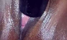 Watch this ebony amateur tease her black pussy to solo orgasm