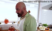 Violet Gems begs Scott Trainor to stuff her with big cock