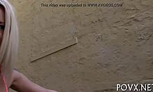 Teen 18+ European babe bends over for deepthroat blowjob and hardcore doggystyle fucking in pov