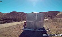 Jayme Langford And Raven Rockette Lick Pussies In The Desert