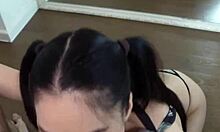 perfect wet slobbery blowjob pov by big tits asian girlfriend