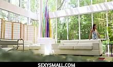 peek-a-boo fun with petite mina luxx girlfriend