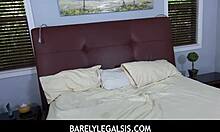 Stepsiblings Dani Blue and Sophia Sweet sneak into stepbro's room for fun.