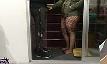 I gave a blowjob on my sister-in-law's balcony and swallowed cum, it was so public and hot.