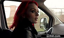 busty british redhead jasmine james needs a ride and more