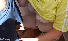 Young athlete sucks coach's cock?