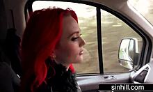 busty british redhead jasmine james needs a ride and more