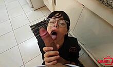 snack time with my favorite big dick fucking my mouth 😋